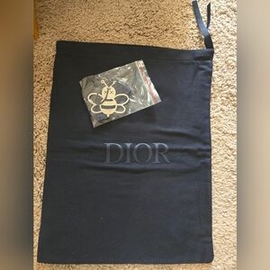 Dior Black Dust Bag with Bee Charm